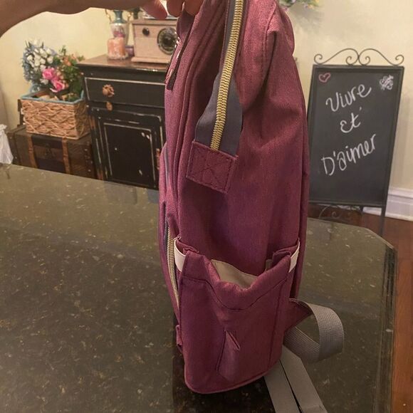 LeQueen Mauve Diaper Mommy Backpack - Picture 6 of 15